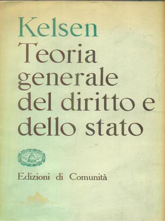 Teoria generale del diritto e dello stato - Hans Kelsen - copertina