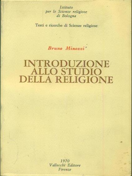 Introduzione allo studio della religione - Bruno Minozzi - copertina