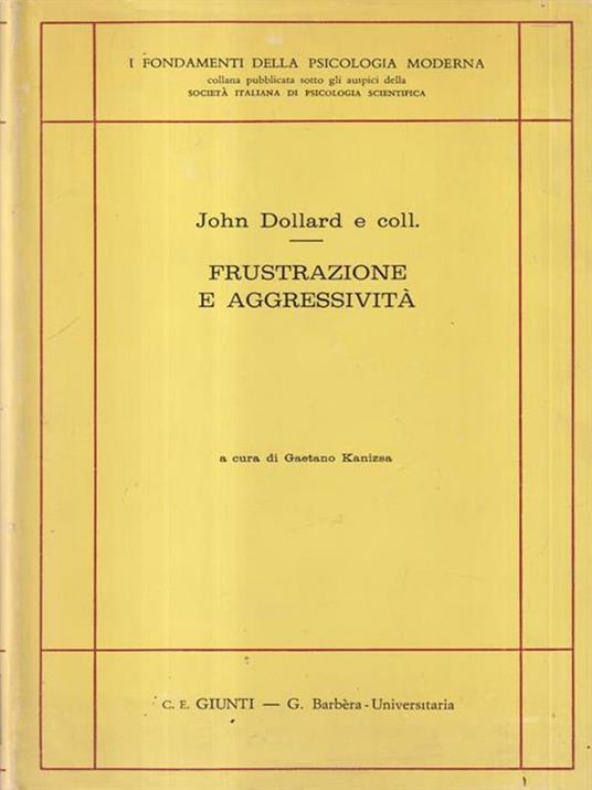Frustrazione e aggressività - John Dollard - copertina