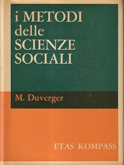 I metodi delle scienze sociali - Maurice Duverger - copertina