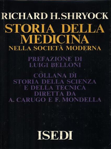 Storia della medicina nella società moderna - copertina