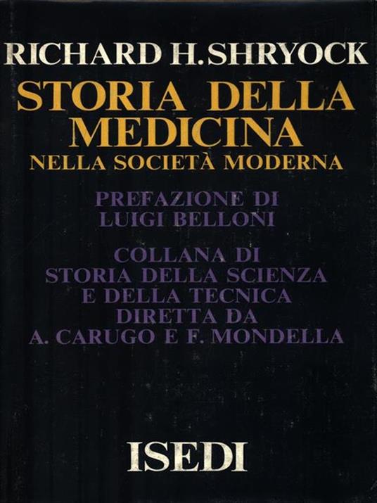 Storia della medicina nella società moderna - copertina