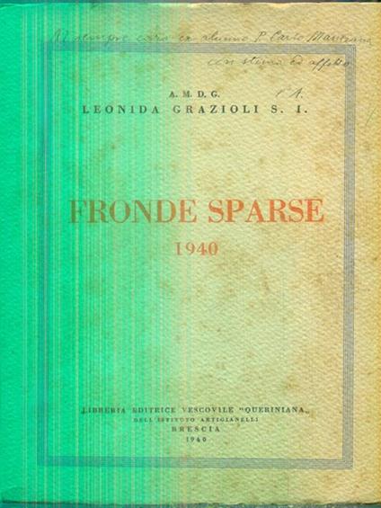 Fronde sparse 1940 - copertina