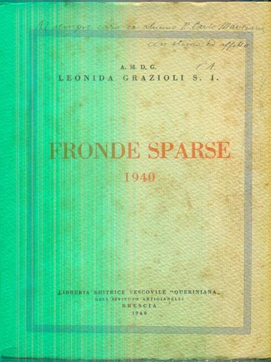 Fronde sparse 1940 - copertina