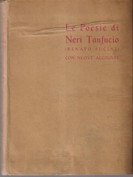Le Poesie Di Neri Tanfucio - Renato Fucini - copertina