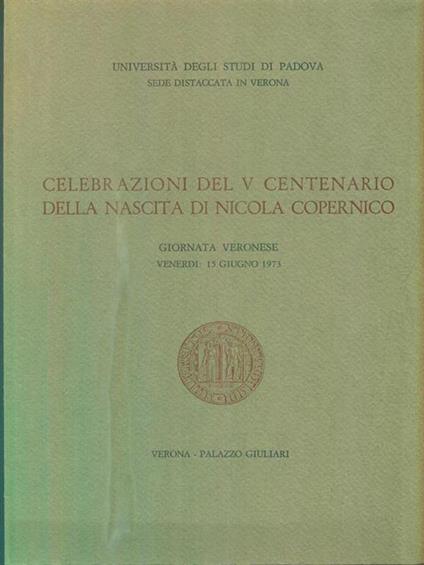 Celebrazioni del V centenario della nascita di Nicola Copernico - copertina