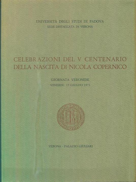 Celebrazioni del V centenario della nascita di Nicola Copernico - copertina