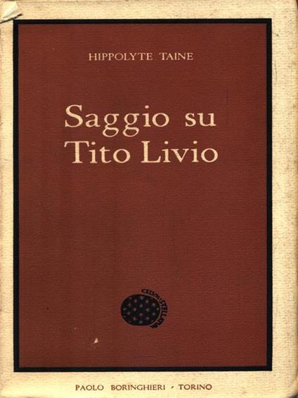 Saggio su Tito Livio - Hippolyte Taine - copertina
