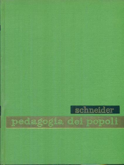 Pedagogia dei popoli - Friedrich Schneider - copertina
