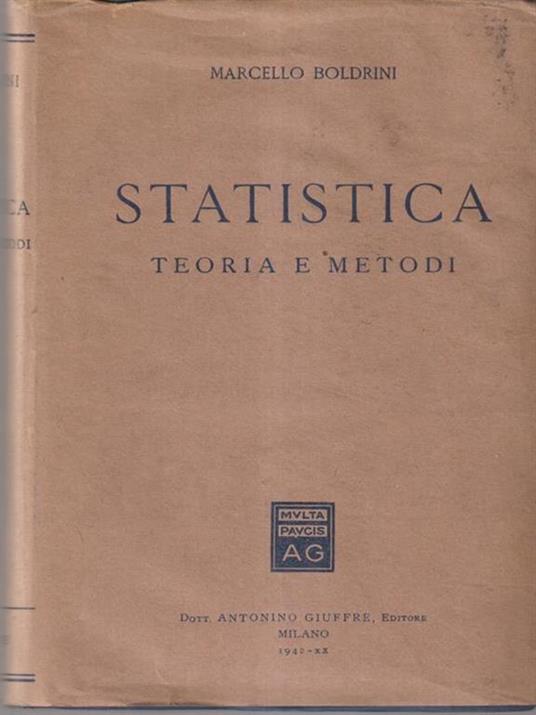   Statistica teoria e metodi - Marcello Boldrini - copertina