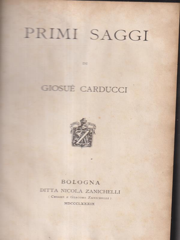 Primi saggi