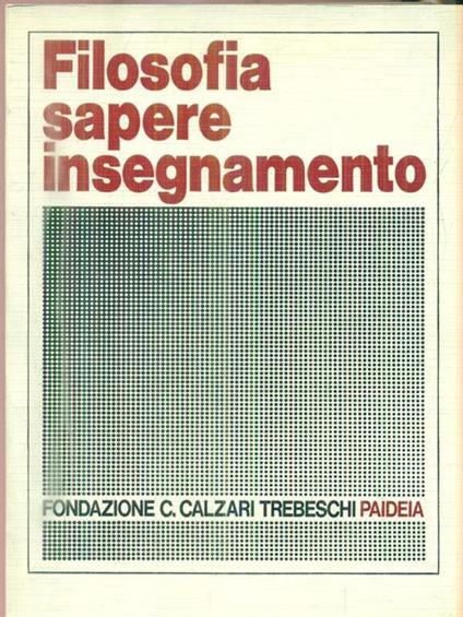   Filosofia sapere insegnamento - Luciano Fausti - copertina
