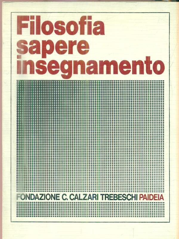 Filosofia sapere insegnamento