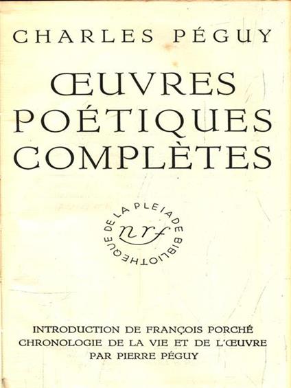   Ouvres poétiques complètes - Charles Péguy - copertina