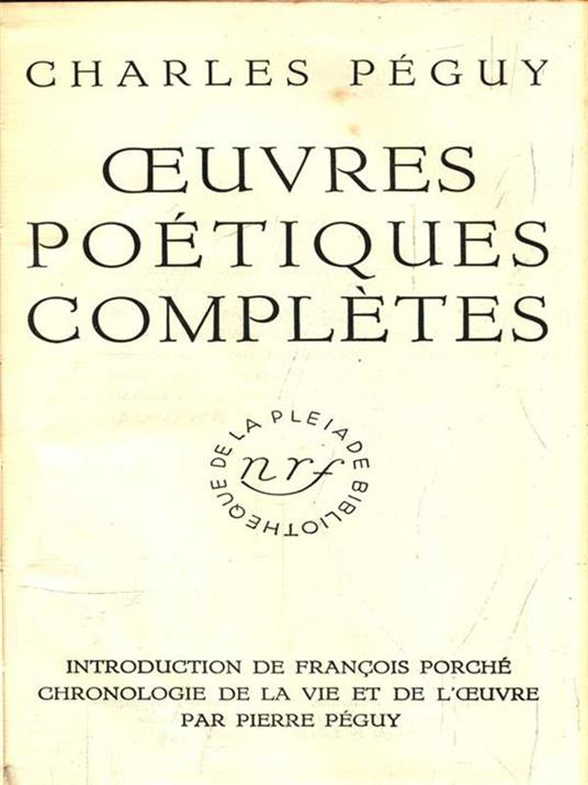   Ouvres poétiques complètes - Charles Péguy - copertina