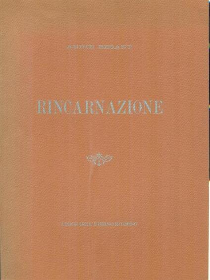   Rincarnazione - Annie Besant - copertina