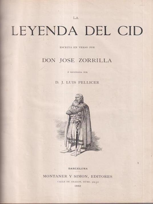 La Leyenda del Cid - José Zorrilla - copertina