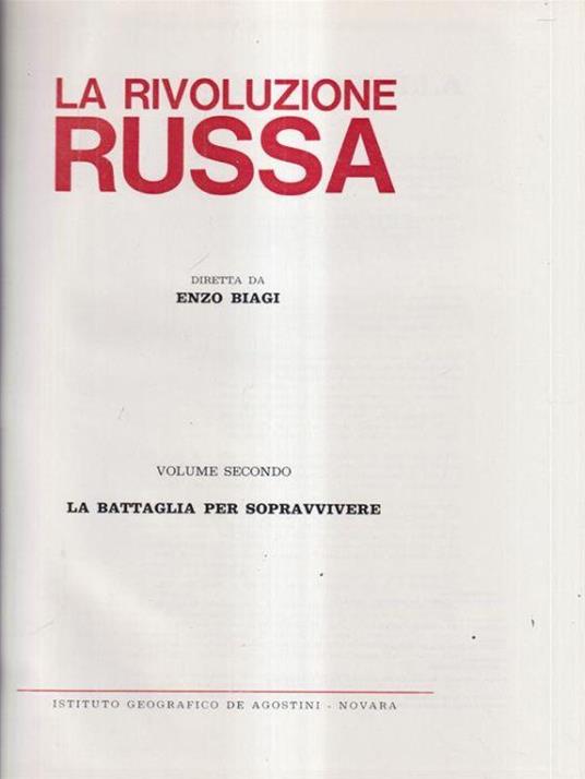La Rivoluzione Russa vol. 2 - Enzo Biagi - copertina