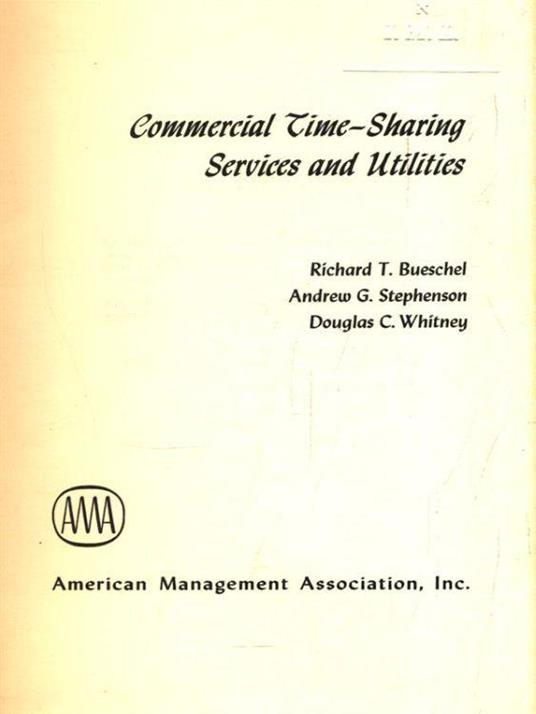 Commercial Time-Sharing. Services and Utilities - copertina