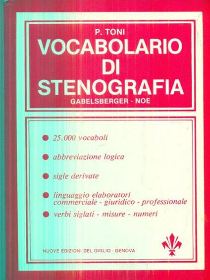   Vocabolario di stenografia - copertina