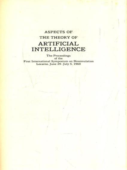   Aspects of the theory of Artificial Intelligence - copertina