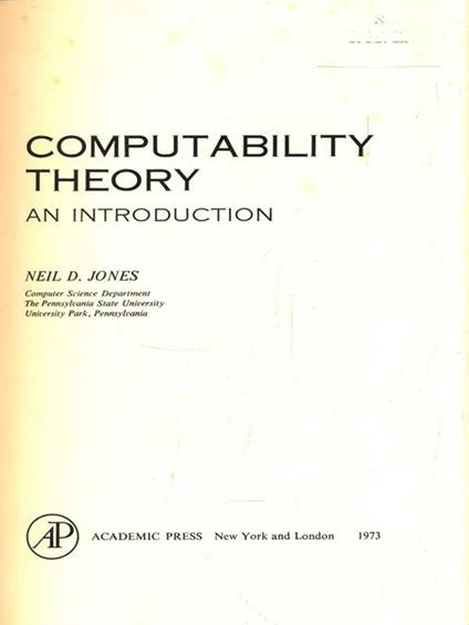   Computability Theory. An Introduction - copertina