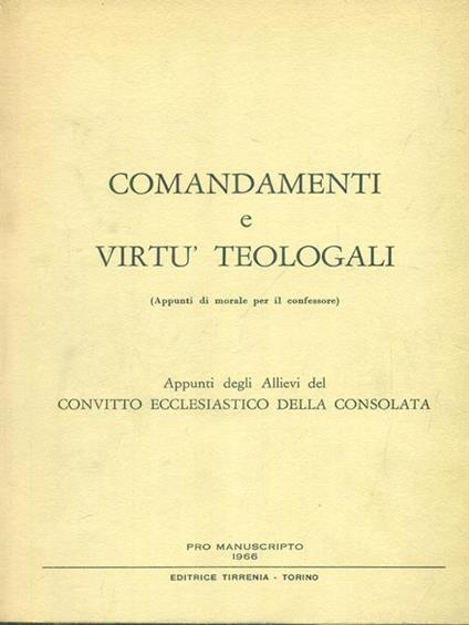  Comandamenti e virtu' teologali -   - copertina