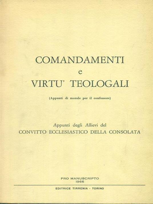   Comandamenti e virtu' teologali -   - copertina