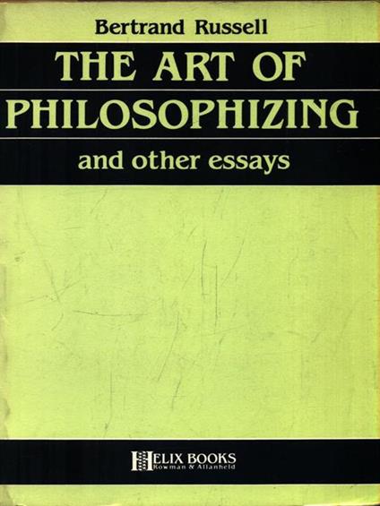 The art of philosophizing - Bertrand Russell - copertina
