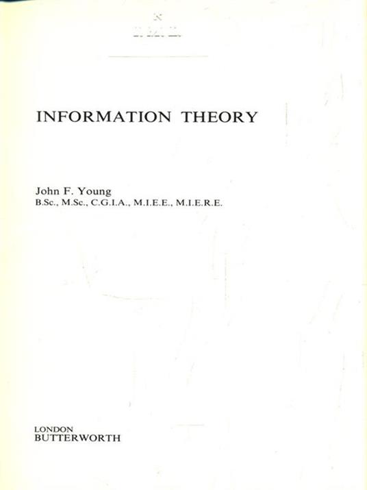   Information theory - John F. Young - copertina