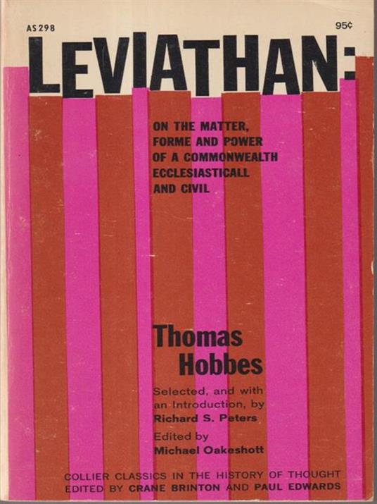   Leviathan - Thomas Hobbes - copertina