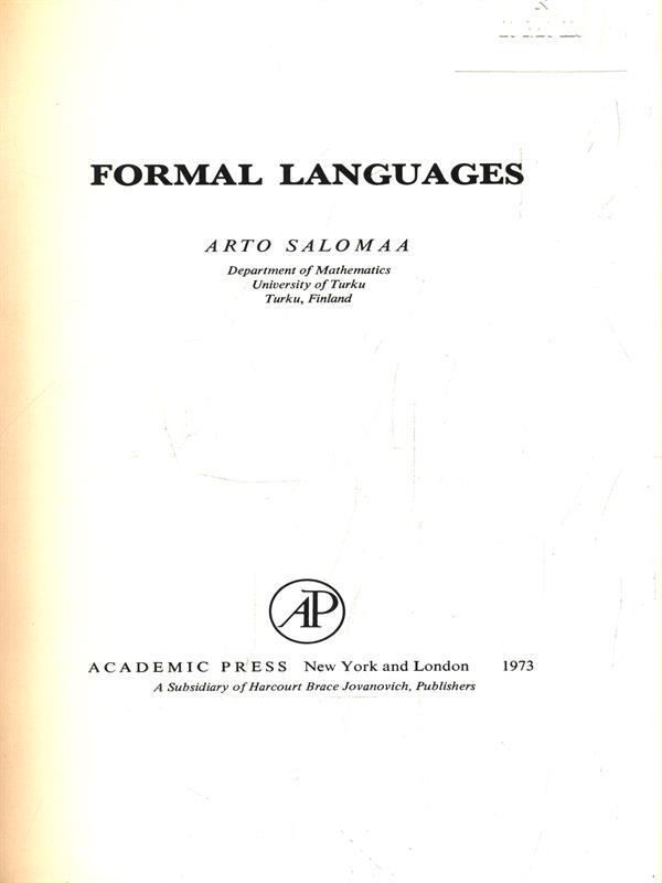   Formal Languages