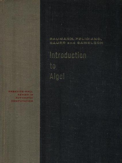   Introduction to algol -   - copertina