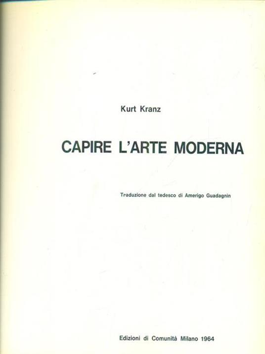 Capire l'arte moderna - Kurt Kranz - copertina