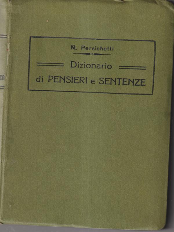   Dizionario di pensieri e sentenze