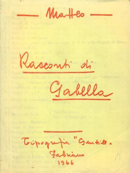   Racconti di Gabella - copertina