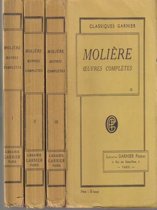   Oeuvres completes 3 vv - Molière - copertina