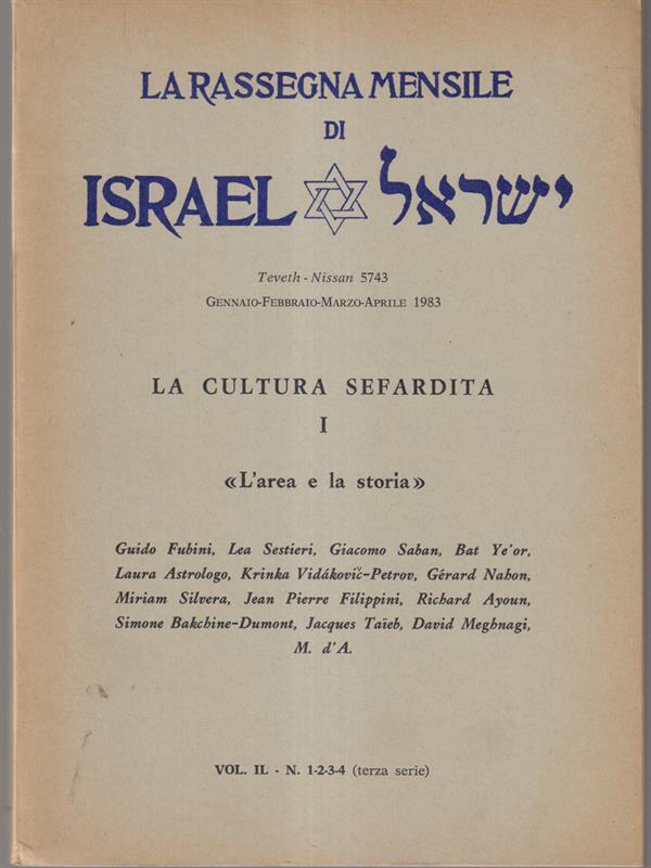 La rassegna mensile di Israel vol IL n. 1-2-3-4 (terza serie) 1983