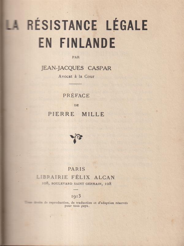 La resistance legale en Finlande
