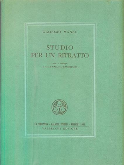   Studio per un ritratto - Giacomo Manzù - copertina