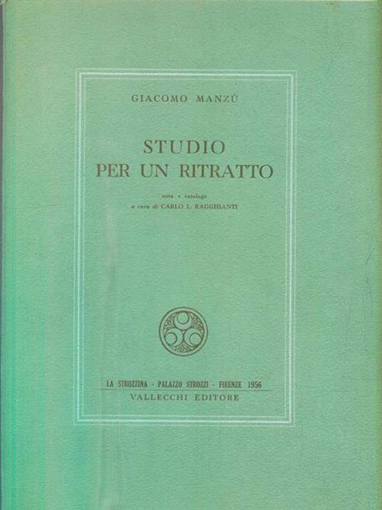   Studio per un ritratto - Giacomo Manzù - copertina