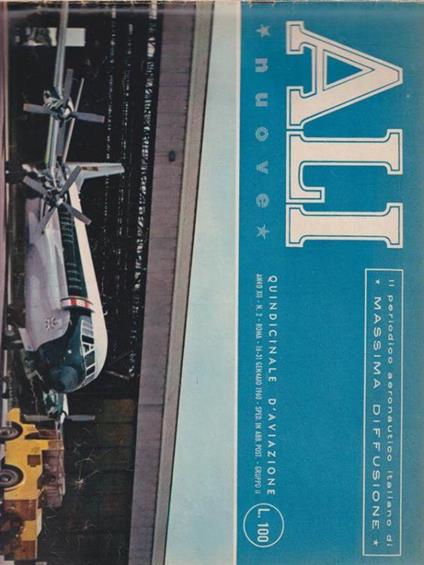 Ali nuove periodico aeronautico anno XII da n. 2 a n. 23 - copertina