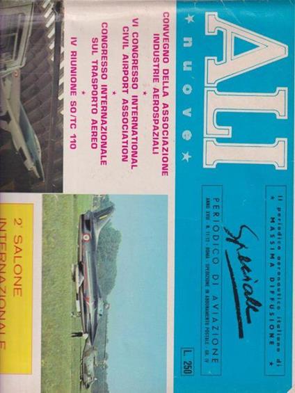 Ali nuove periodico aeronautico anno XVIII da n. 11 a n. 24 - copertina