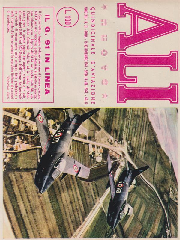   Ali nuove periodico aeronautico anno XIII da n. 21 a n. 24