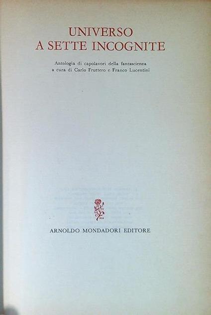 Universo a sette incognite - Carlo Fruttero - copertina