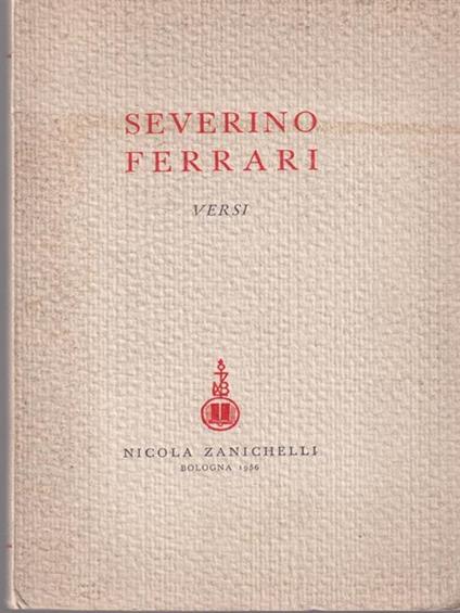   Versi - Severino Ferrari - copertina