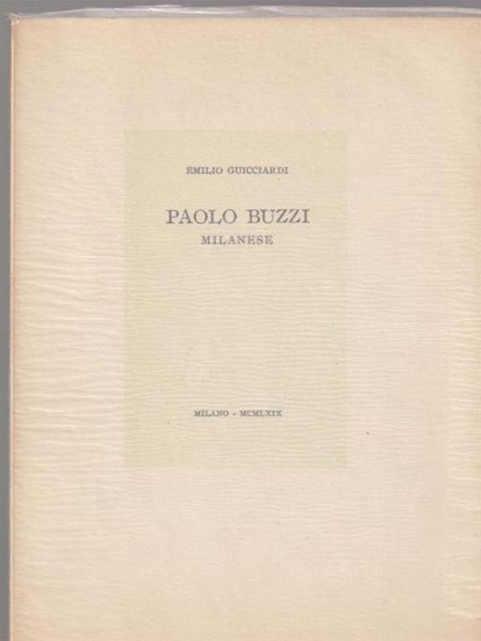 Paolo Buzzi milanese - Emilio Guicciardi - copertina