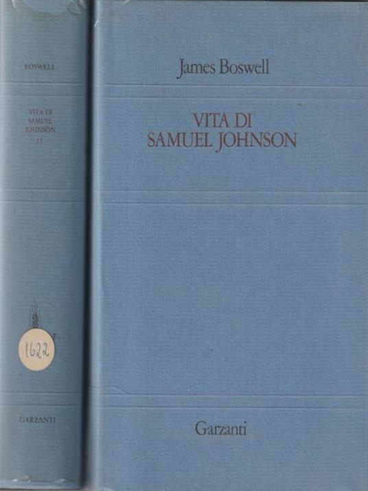 Vita di Samuel Johnson 2vv - James Boswell - copertina