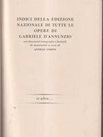 Indici della edizione nazionale di tutte le opere di Gabriele D'Annunzio