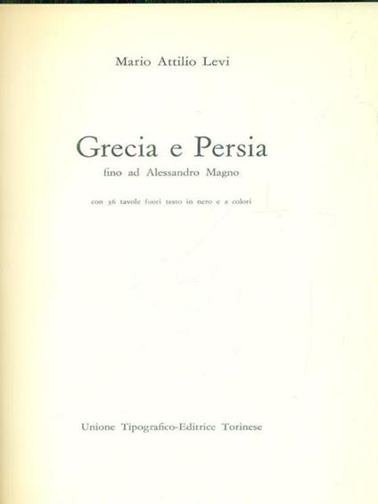 Grecia e Persia - M. Levi - copertina